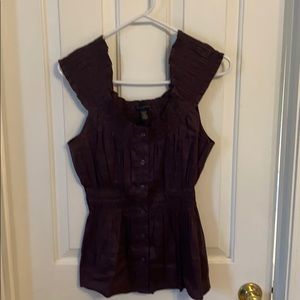 Banana Republic button stretch top